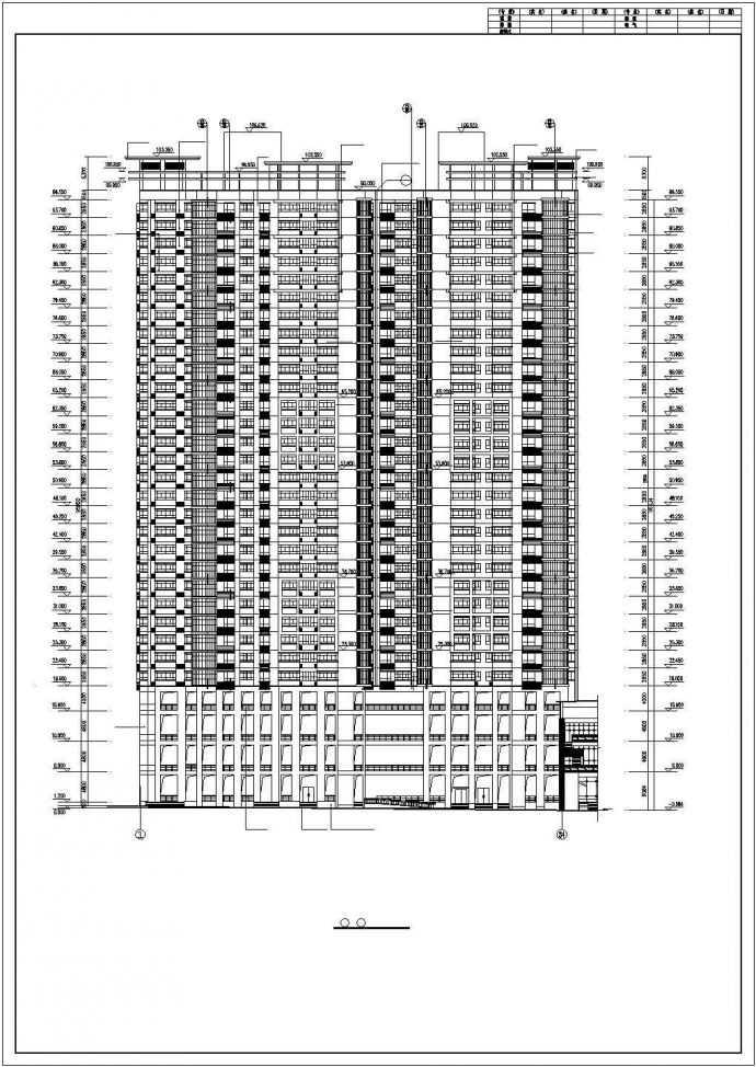 [郑州]大型小区住宅楼设计cad施工图纸_图1