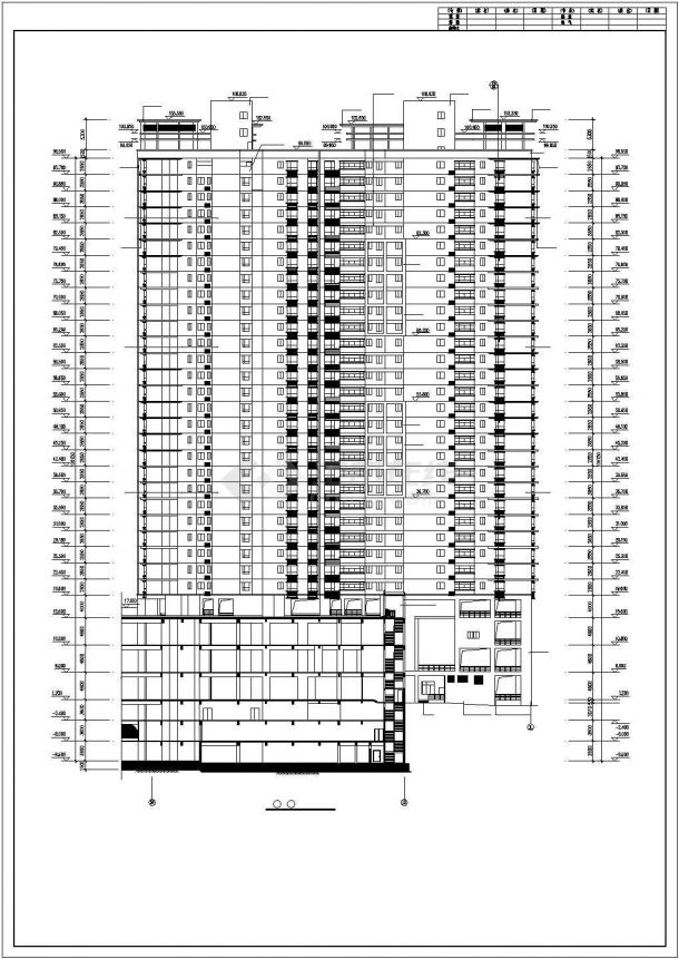 [郑州]大型小区住宅楼设计cad施工图纸-图二