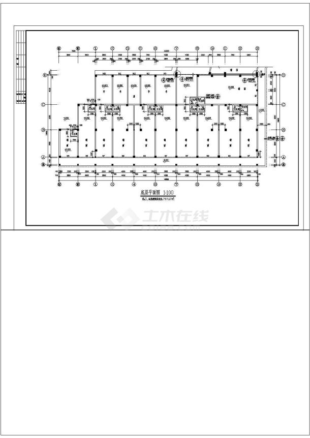 商住楼建筑设计方案和施工全套CAD图-图一