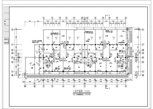 商住楼建筑设计方案和施工全套CAD图-图二