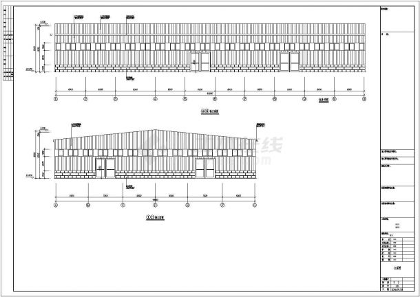 某单层双坡轻型门式钢结构厂房施工图-图二