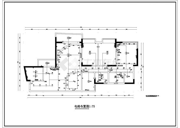 一套90平米家居装修设计施工方案cad图纸-图一