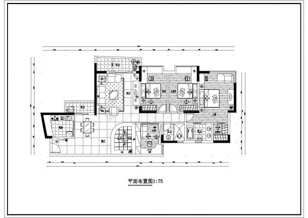 一套90平米家居装修设计施工方案cad图纸-图二