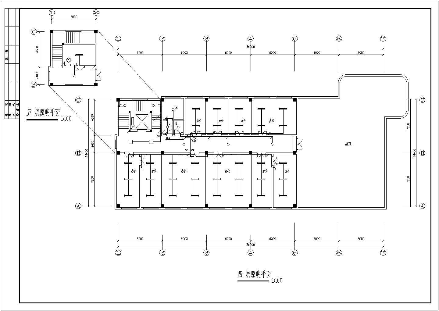 某地区四层住宅建筑电气全套设计CAD施工图纸