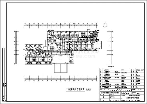 某医院综合楼空调暖通设计CAD施工图-图二