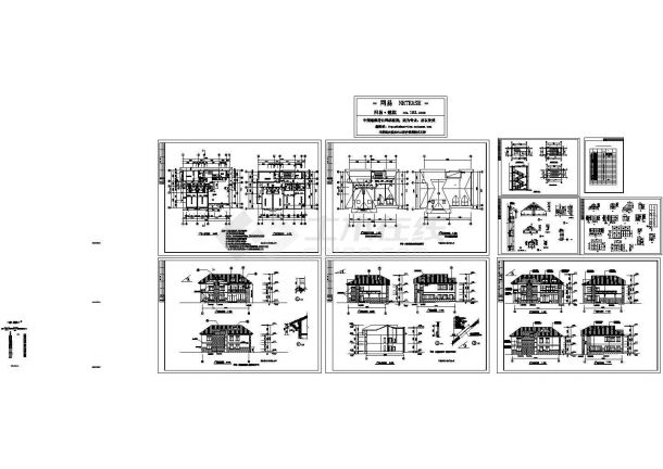3套完整的小别墅建筑设计施工图纸-图一