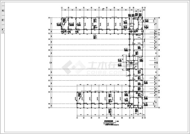 某多层框架大跨度厂房结构建筑结构CAD设计施工图-图二