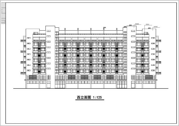 小高层单身公寓建筑设计CAD方案图-图二