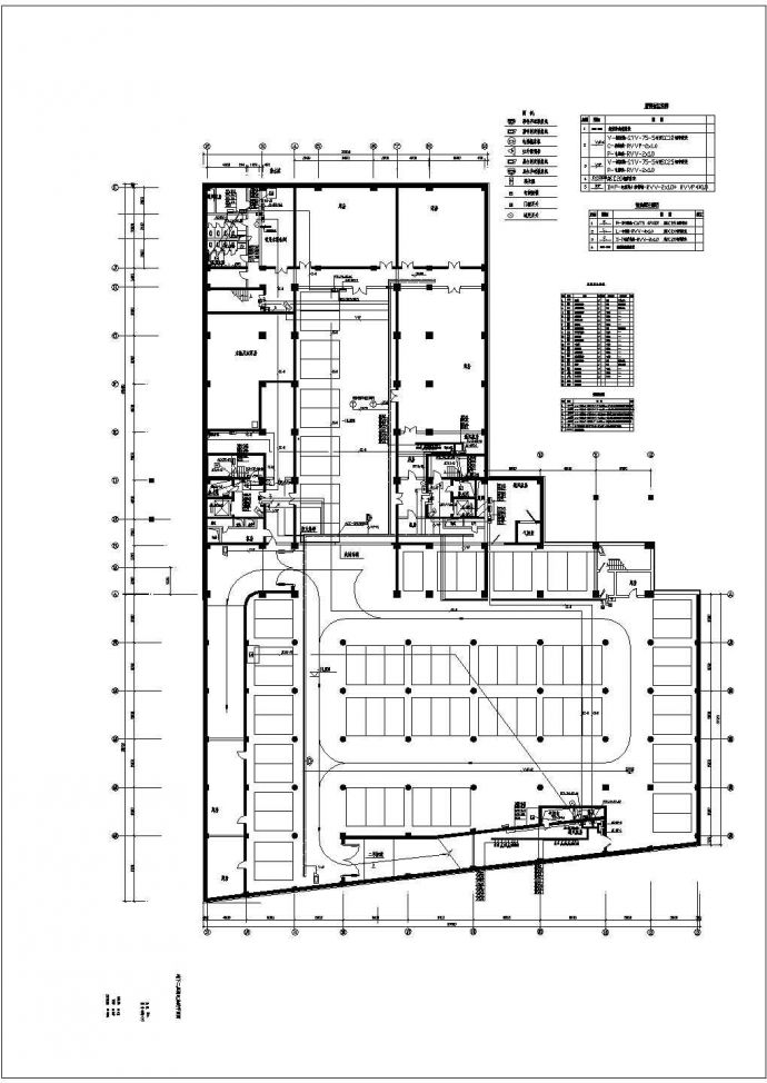 某地高法弱电气设计CAD施工平面图_图1