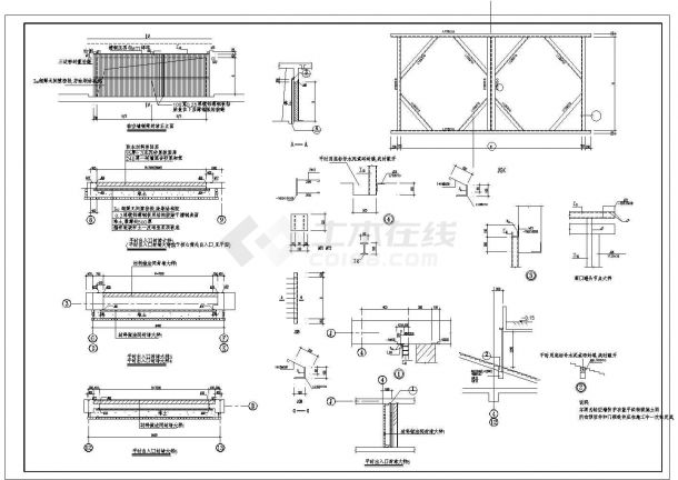 某市基础及地下室框架结构建筑结构CAD设计图-图二