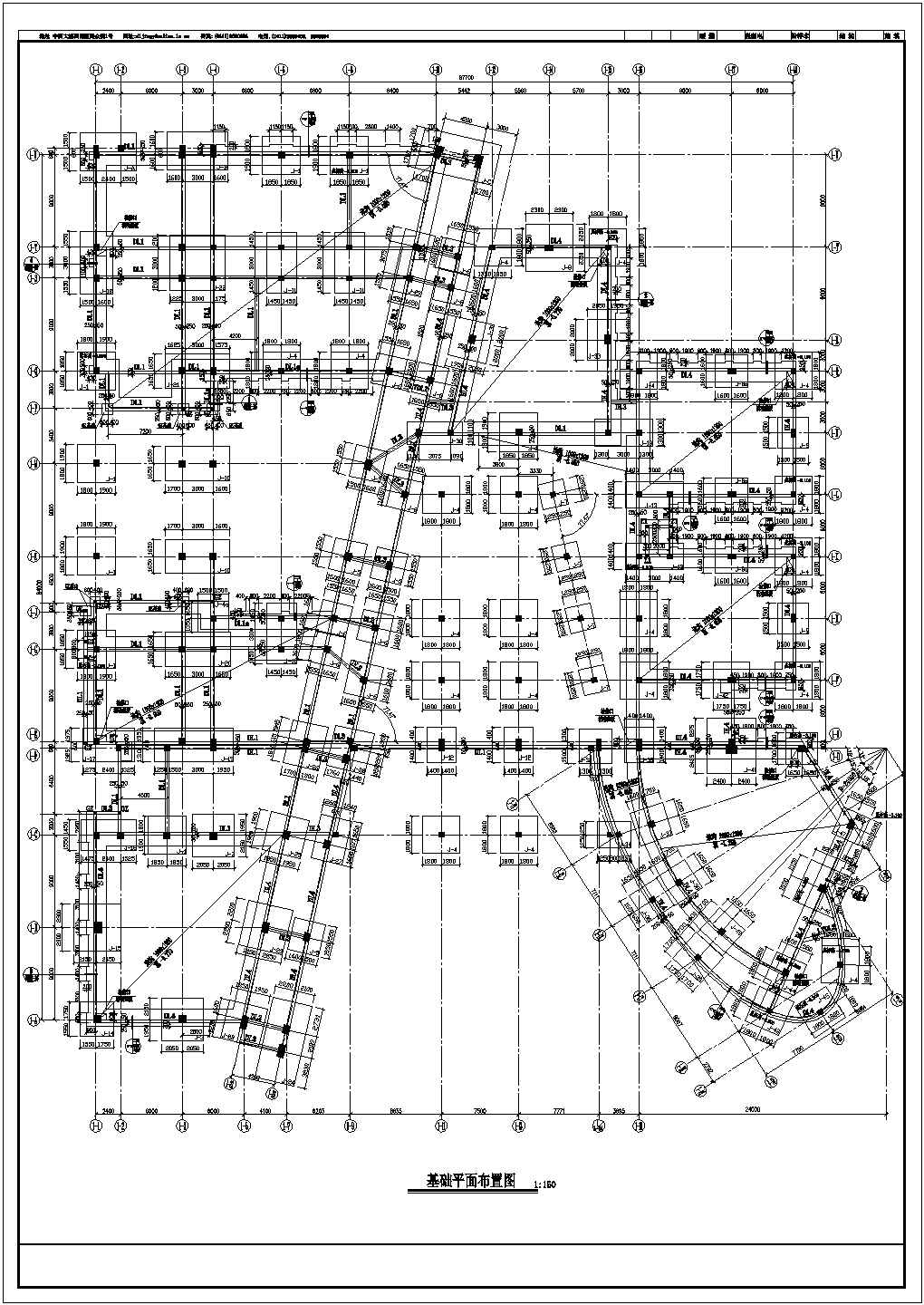 某市教学楼框剪结构建筑结构CAD设计施工图