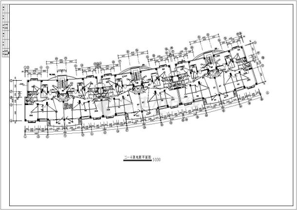 某地区某小高层住宅楼电气设计CAD施工图-图二