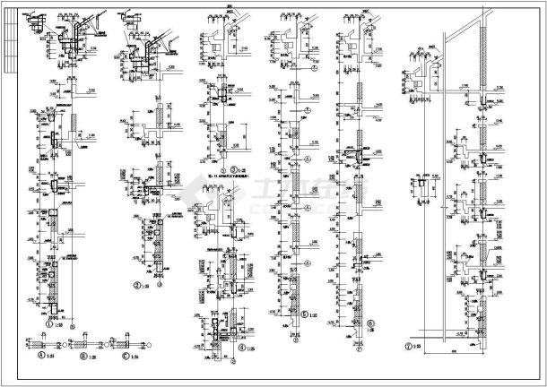 某地六层框架结构住宅楼建筑结构CAD设计施工图-图二