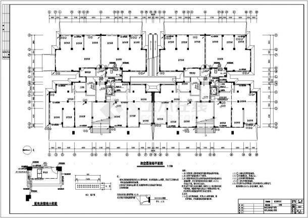 某地区小高层住宅电气全套设计方案CAD施工图纸-图一