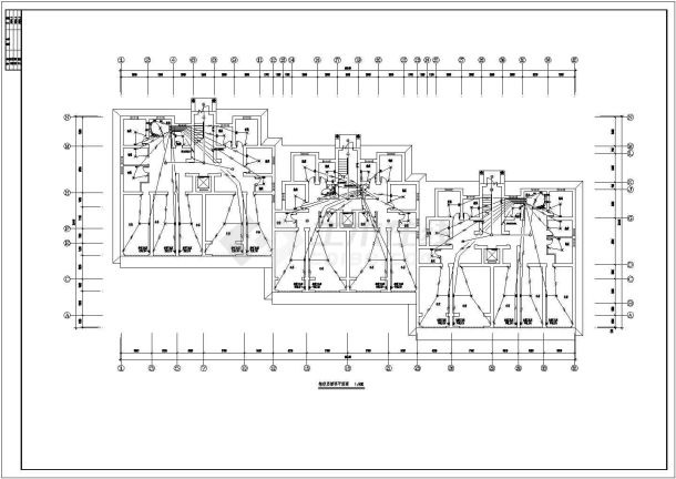 某地区小高层住宅电气全套CAD施工设计图纸-图二