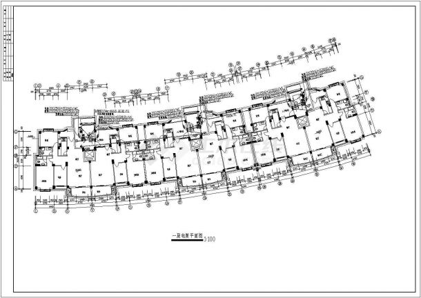 某地区小高层住宅楼电气图CAD施工图纸-图二