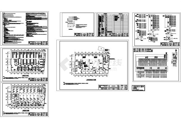 某961平方米五层框架结构网吧电气施工图CAD-图一