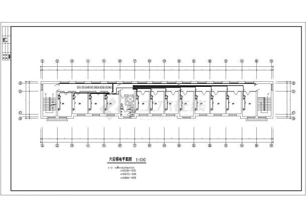 某多层办公楼电气设计CAD施工图纸-图二