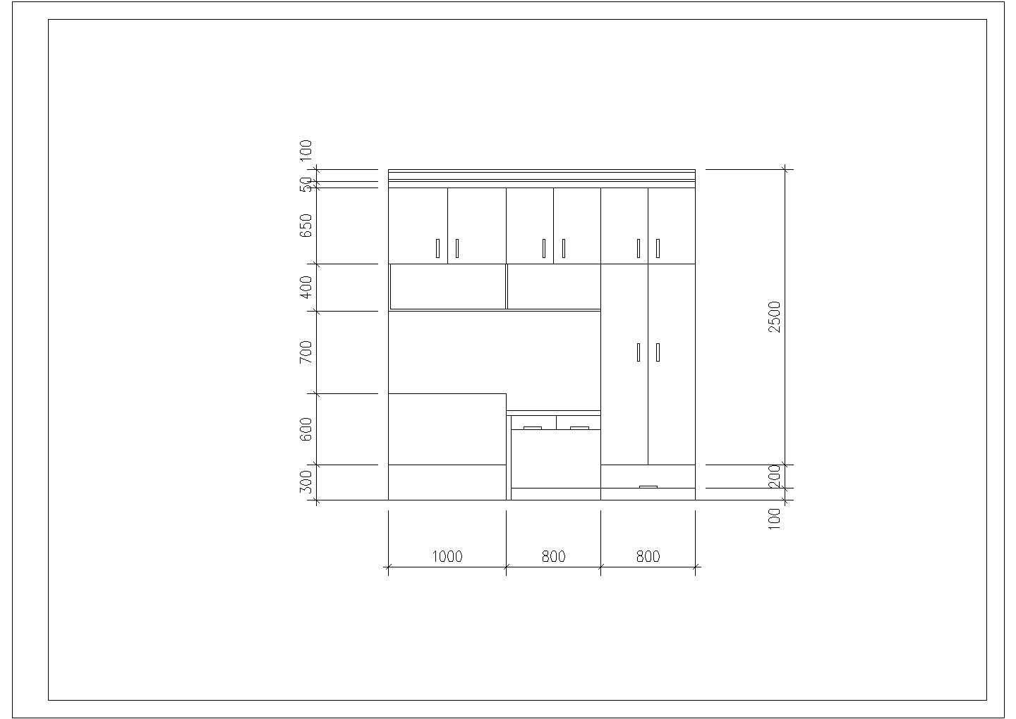 某大型住宅项目室内家装cad设计施工详情图