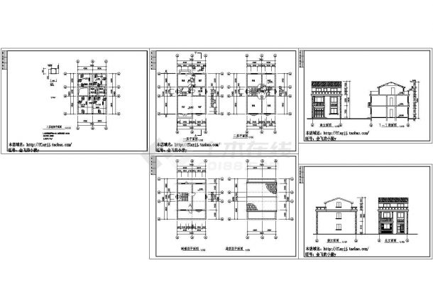 长11.04米 宽7.84米 2+1阁楼层简单小别墅建筑方案设计图-图一