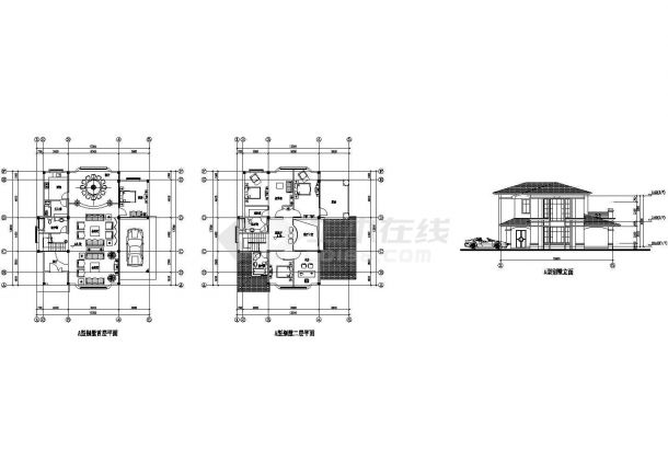 长13.5米 宽13.3米 2层别墅建筑设计方案-图一