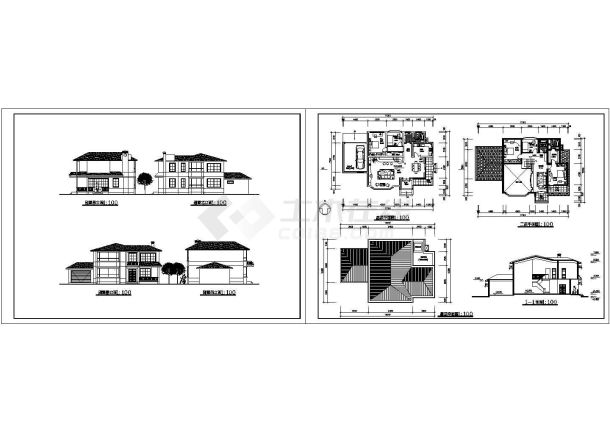 长17.3米 宽12.5米 2层别墅建筑方案设计图-图一