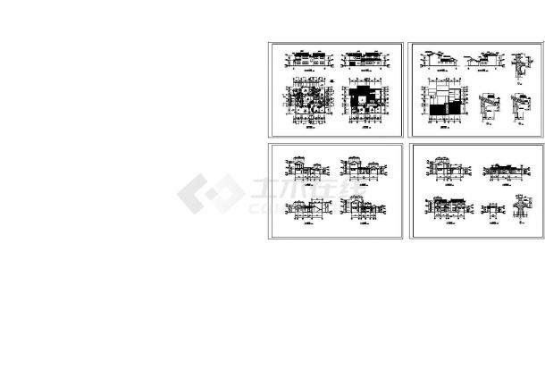 长19.4米 宽16.9米 2层古典型别墅建筑施工图-图一