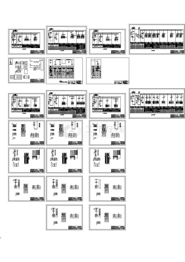 某国际楼盘配电工程GGD型低压开关柜设计cad全套电气施工图（一二次设计，22张图）-图一