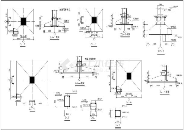 某全套框架厂房建筑结构CAD设计施工图-图一