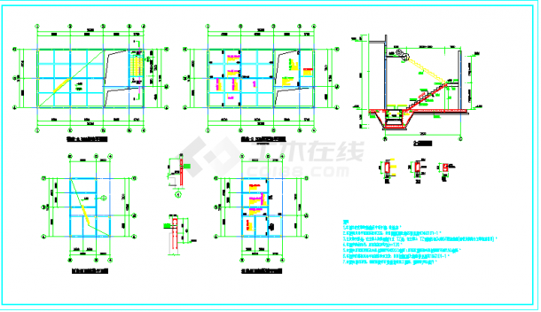 某地小型消防水池结构施工图纸（含设计说明）-图一