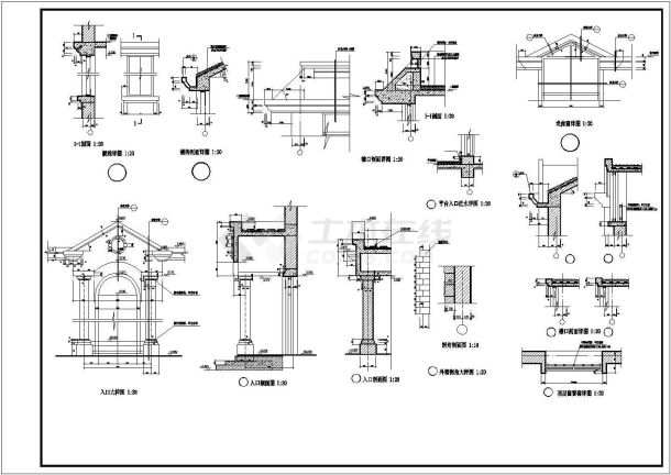 混凝土别墅建筑结构图纸-图二