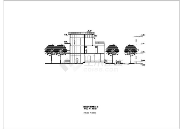 斜屋顶别墅建筑设计方案图-图二