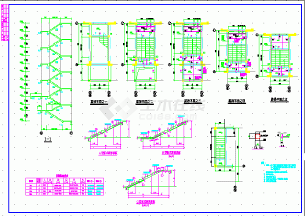 某地框剪结构住宅建筑结构CAD设计施工图纸-图一