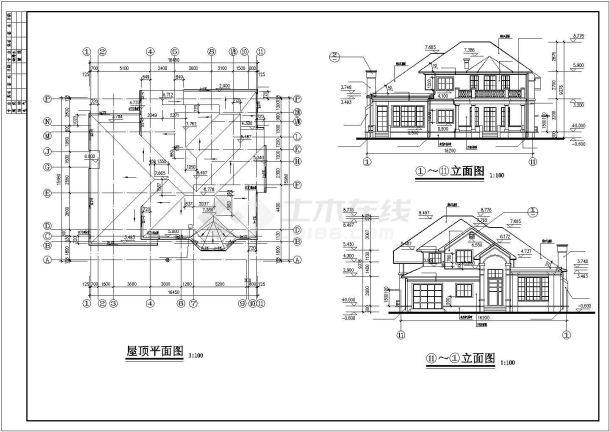 某地简单二层别墅建筑设计方案图-图一