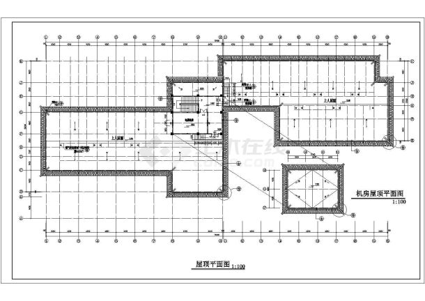 小宾馆建筑设计方案及施工全套CAD平面图-图二