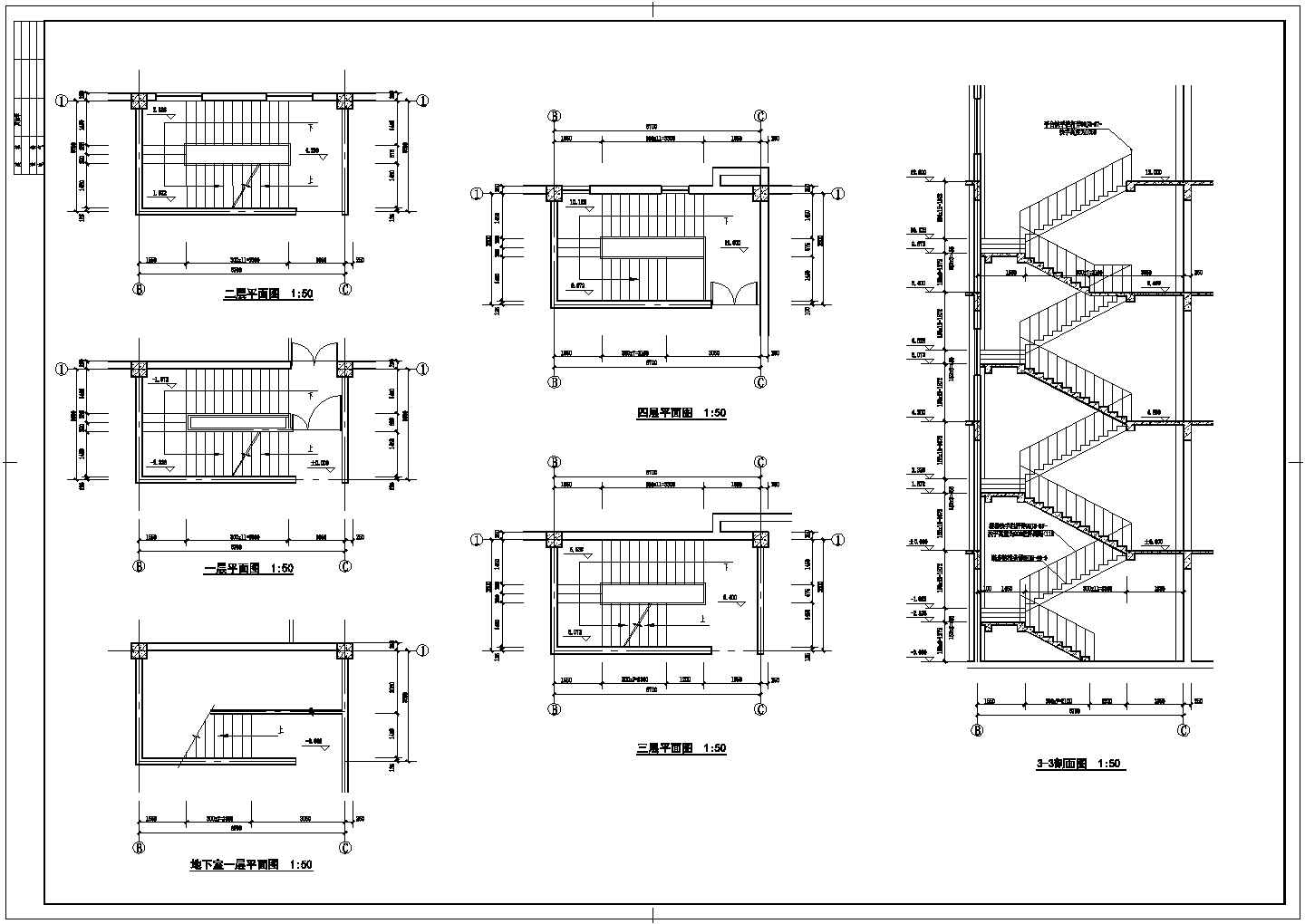 小区超市建筑设计方案及施工全套CAD平面图