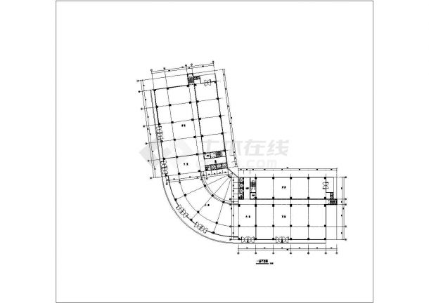 小县城酒楼建筑设计方案及施工全套CAD平面图-图一