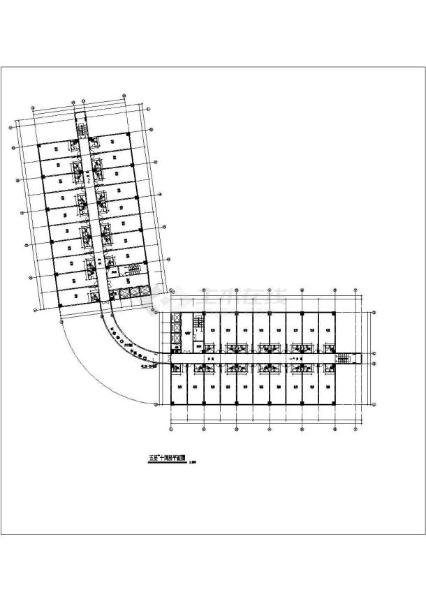 小县城酒楼建筑设计方案及施工全套CAD平面图-图二