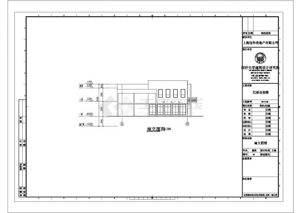 B型简约式别墅建筑设计方案及施工全套CAD图-图二