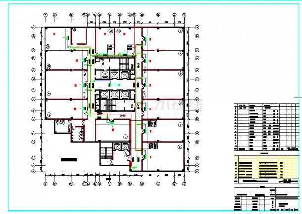 某华龙大厦中央空调CAD设计图纸-图一