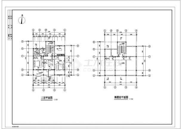 农居房建筑设计方案及施工全套CAD图-图二