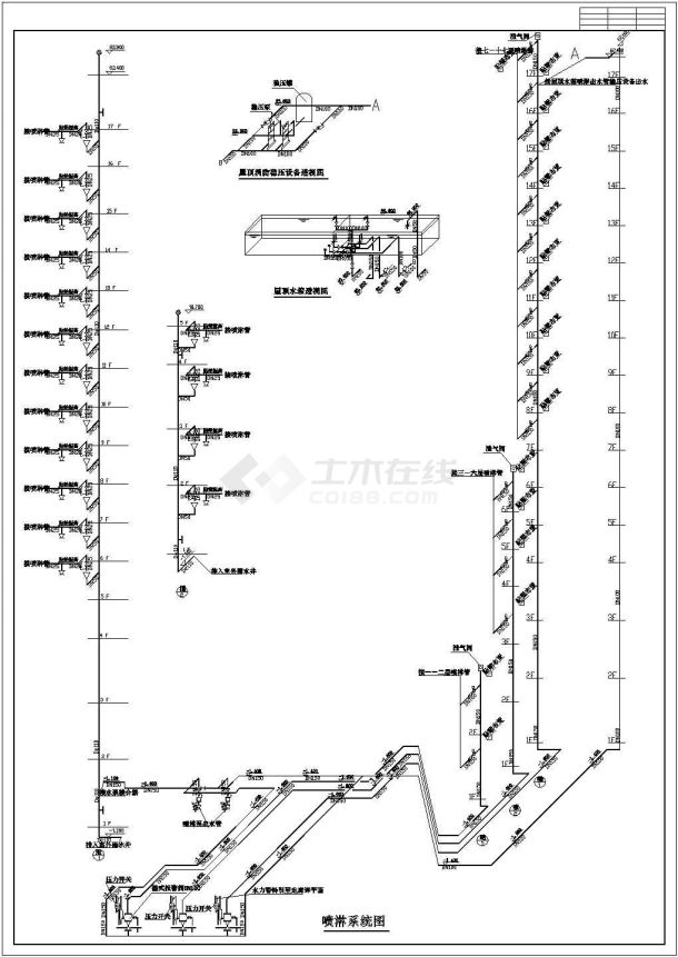 某地大型高层宾馆给排水CAD设计施工图-图二