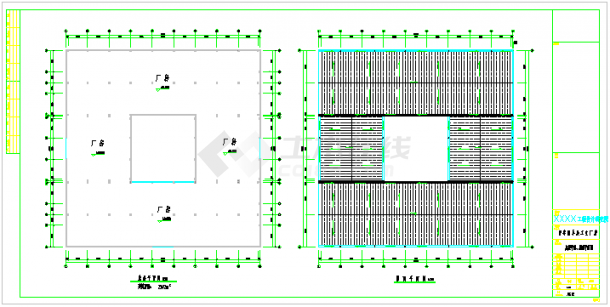 单层回形工业厂房建筑设计图-图二