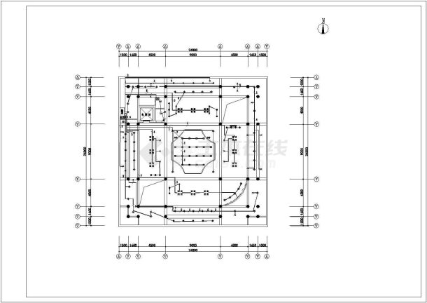 某四层宫殿建筑电气设计CAD施工图-图二