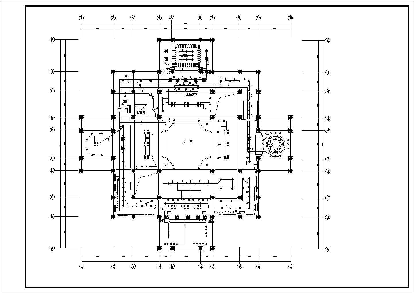 某四层宫殿建筑电气设计CAD施工图