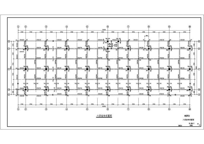 某市六层酒店框架结构设计施工图纸_图1