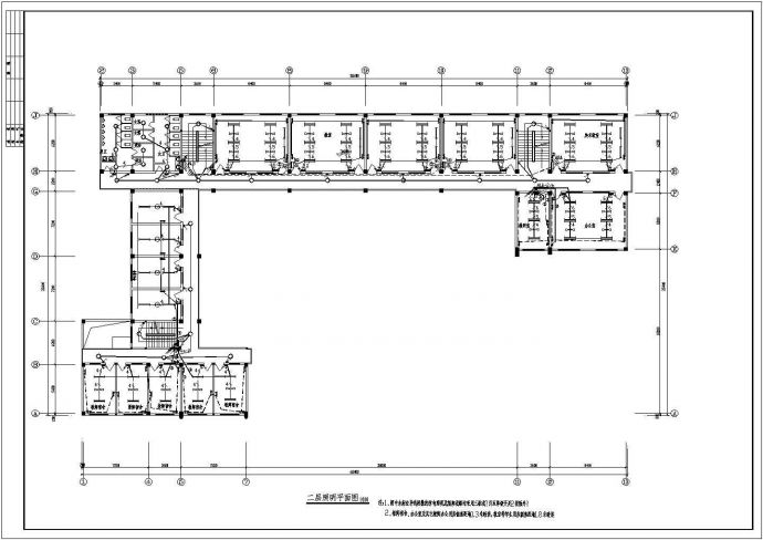 教学楼电气设计方案及施工全套CAD平面图_图1