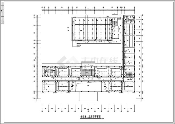 进修学校教学楼电气施工全套CAD平面图-图二