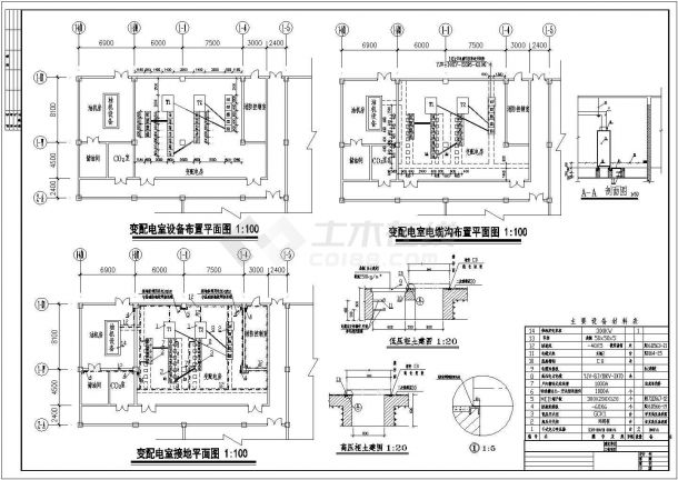 荣昌职中电气设计方案及施工全套CAD图纸-图一