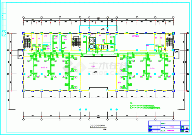 某地行政大楼空调工程暖通CAD设计施工图-图一